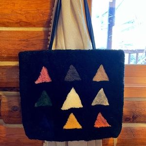 Anthropologie Shearling Primecut Bag Tote, Pre-Owned